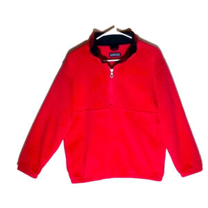 Lands’ End Fleece Top, Size L, Red
